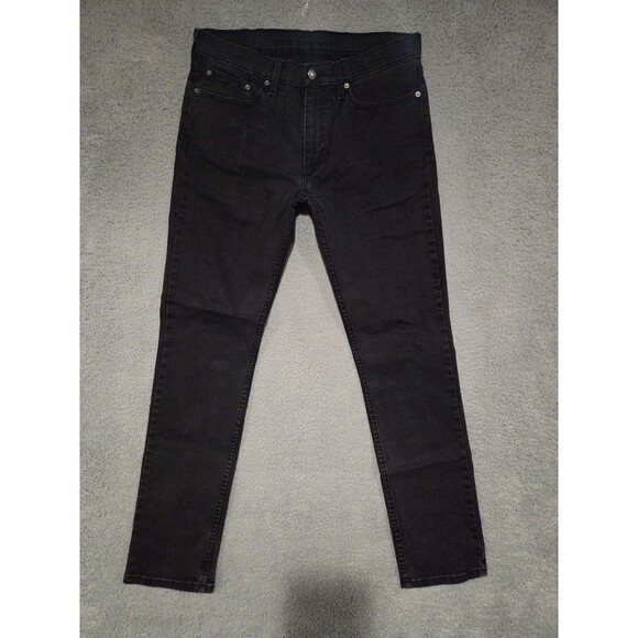 Levis 511 Jeans Mens 34x29 Black Slim Fit Stretch Denim Tapered Skater Grunge - Picture 3 of 9